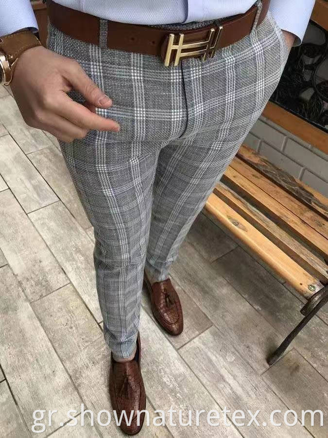 Cotton Grey and Beige Checks